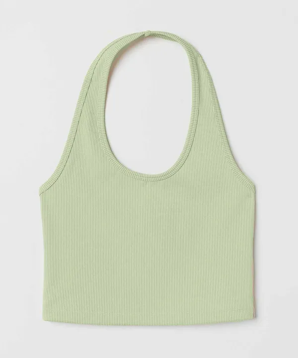 Pastel_Green_Ribbed_Halterneck_Crop_Top_For_Women