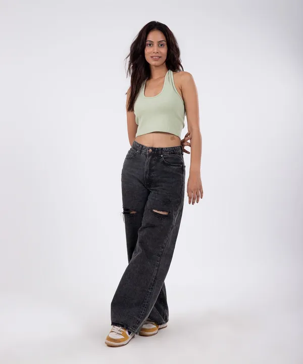 Pastel_Green_Ribbed_Halterneck_Crop_Top_For_Women