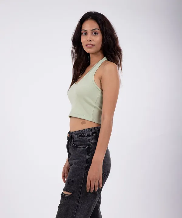 Pastel_Green_Ribbed_Halterneck_Crop_Top_For_Women