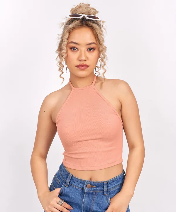 Peach_Ribbed_Knitted_Top_For_Women