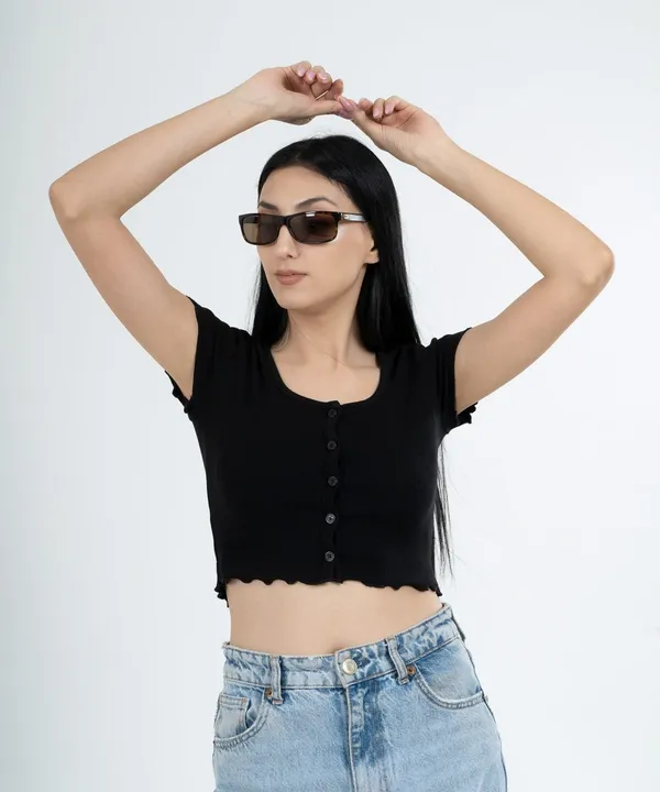 Black_Ribbed_Overlock_Top_For_Women