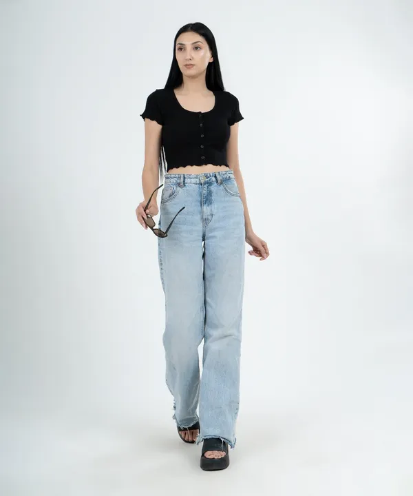 Black_Ribbed_Overlock_Top_For_Women