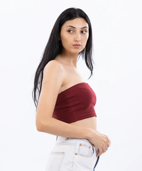 Maroon_Ribbed_Tube_Top_For_Women
