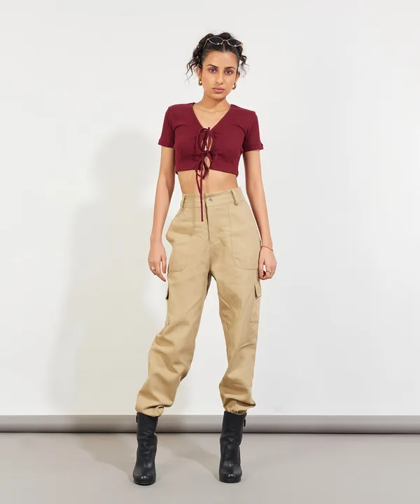 Maroon_Ribbed_Tie_Up_Crop_Top_For_Women