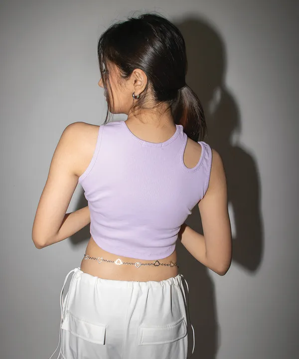 Lilac_Ribbed_Shoulder_Cutout_Top_For_Women