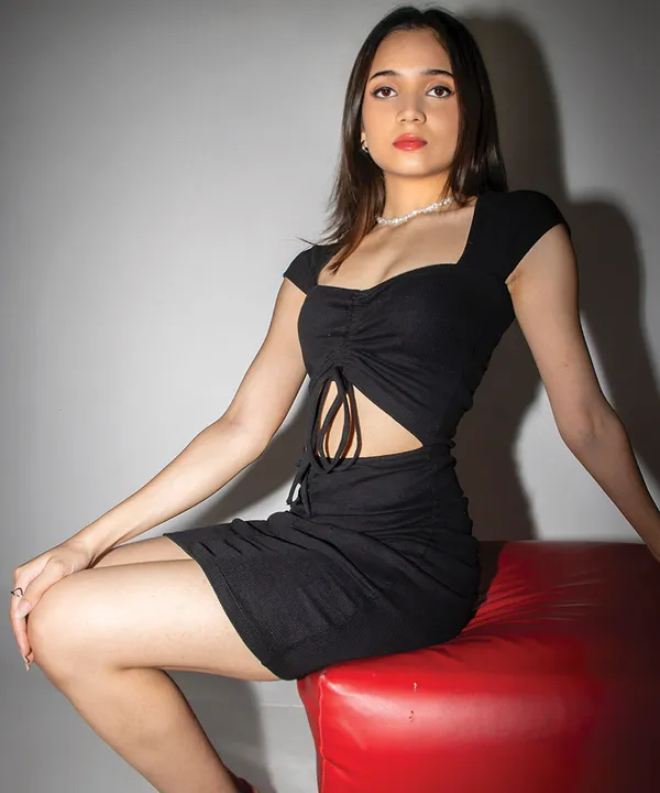 Black_Ribbed_Mid_Cut_Out_Shift_Bodycon_Dress_For_Women