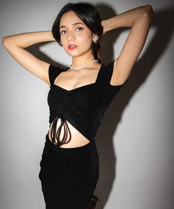 Black_Ribbed_Mid_Cut_Out_Shift_Bodycon_Dress_For_Women