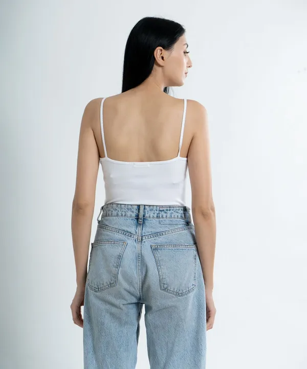 White_Ribbed_Strappy_Vest_Top_For_Women
