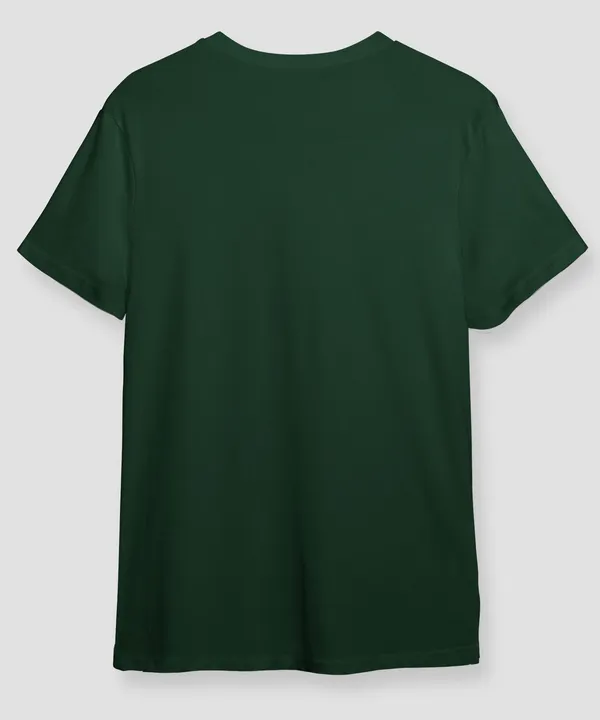 Dark_Green_Round_Neck_Cotton_T-Shirt_For_Unisex
