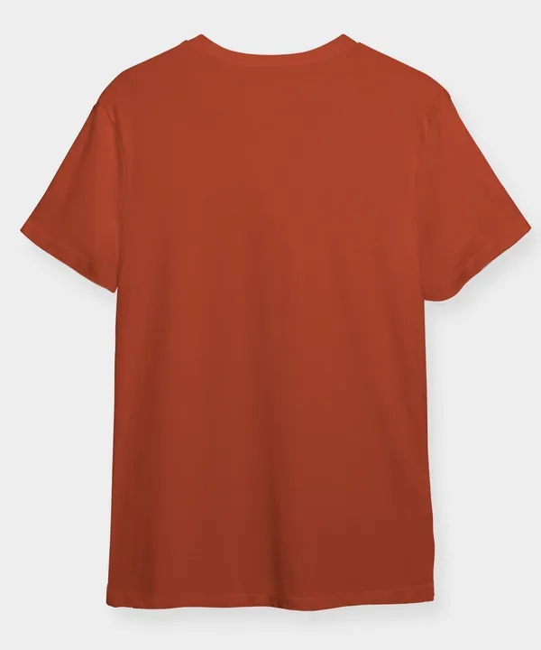 Rust_Round_Neck_Cotton_T-Shirt_For_Unisex