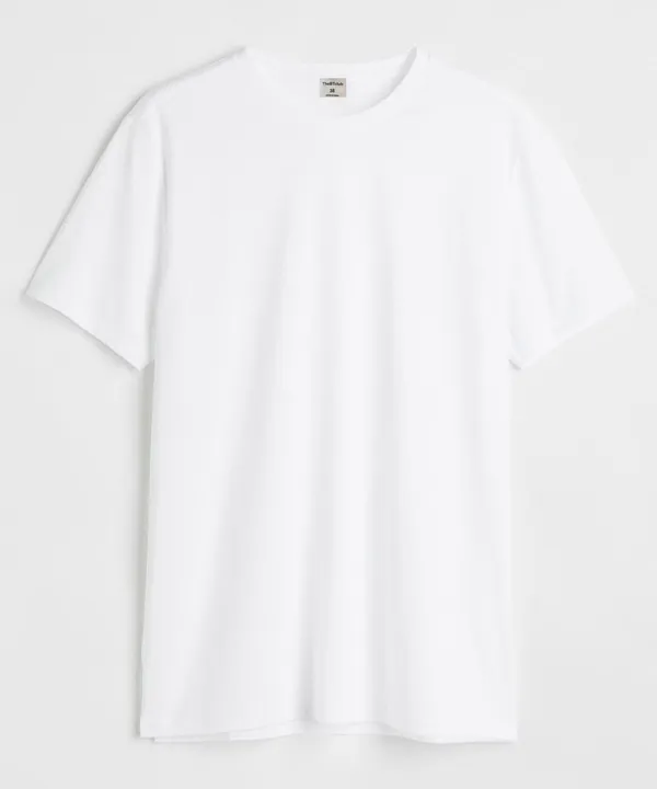 White_Round_Neck_Cotton_T-Shirt_For_Unisex