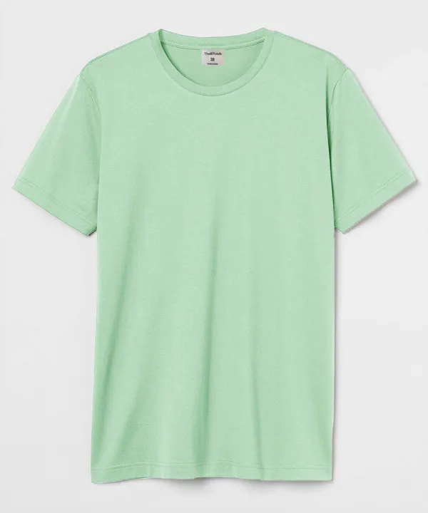 Light_Pastel_Green_Round_Neck_Cotton_T-Shirt_For_Unisex