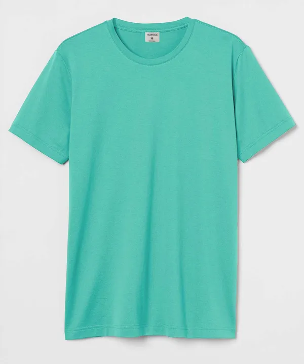 Mint_Green_Round_Neck_Cotton_T-Shirt_For_Unisex