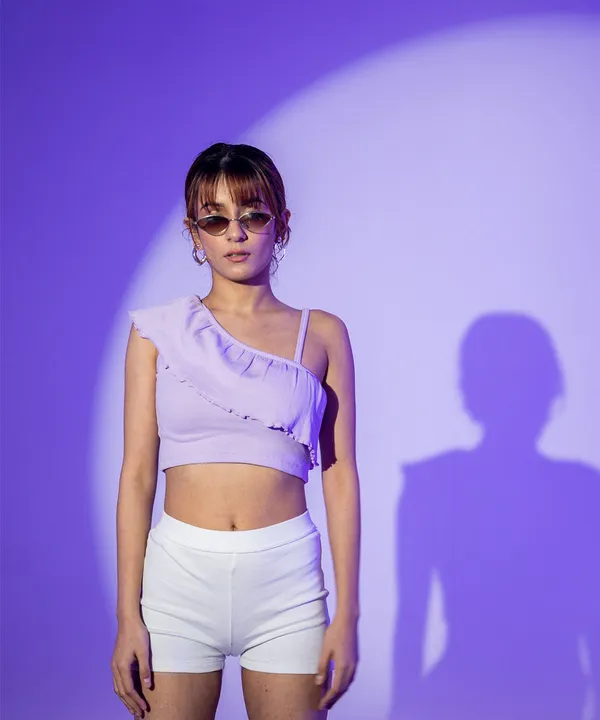Lilac_Ruffled_One_Shoulder_Crop_Top_For_Women