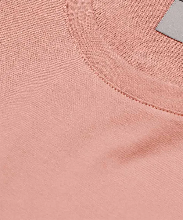 Salmon_Pink_Round_Neck_Cotton_T-Shirt_For_Unisex