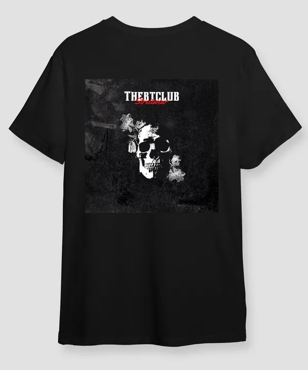 Black_Sugar_Skull_Round_Neck_Cotton_T-Shirt_For_Unisex