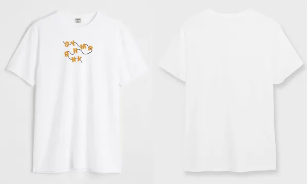 White_Symphony_Round_Neck_Cotton_T-Shirt_For_Unisex
