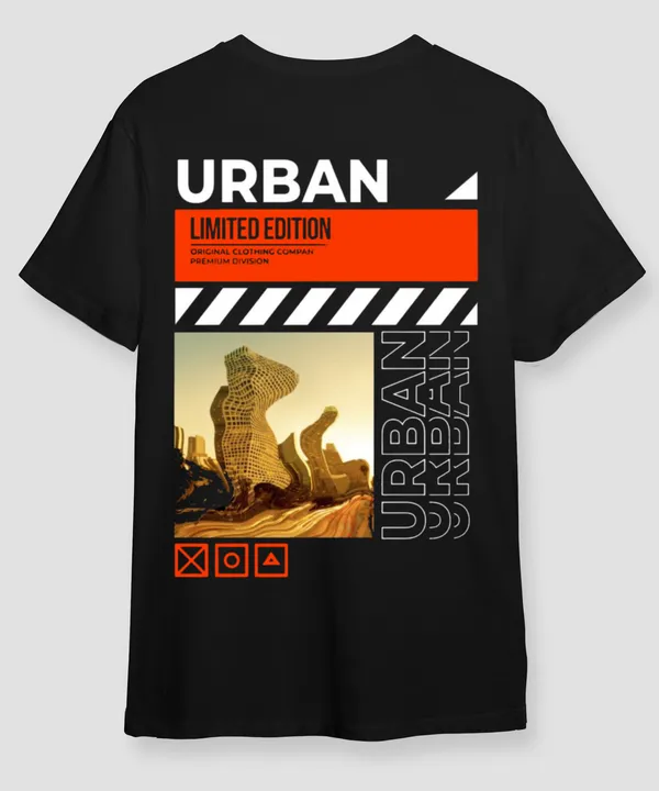 Black_The_Urban_Round_Neck_Cotton_T-Shirt_For_Unisex