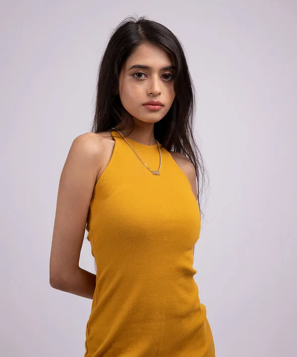 Mustard_Ribbed_Tie_Detail_Backless_Bodycon_Dress_For_Women