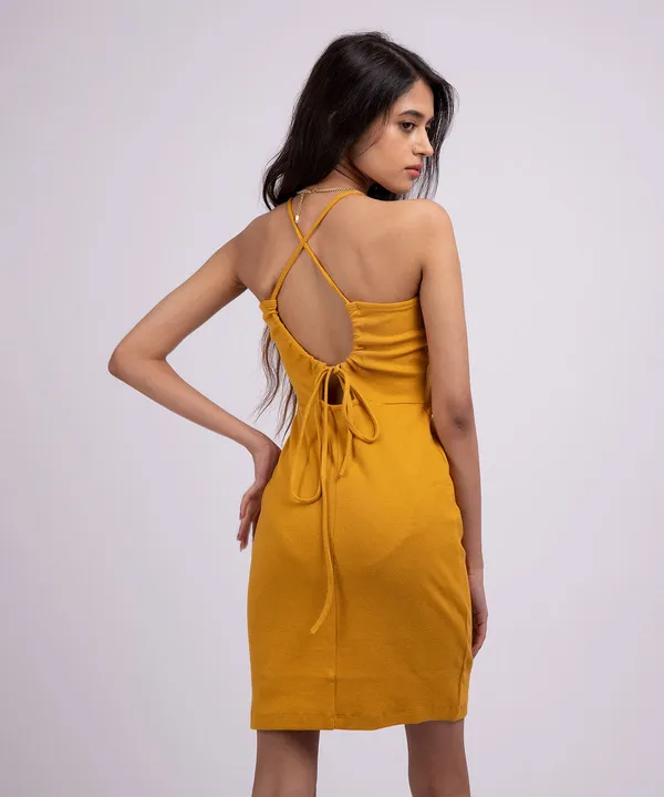 Mustard_Ribbed_Tie_Detail_Backless_Bodycon_Dress_For_Women