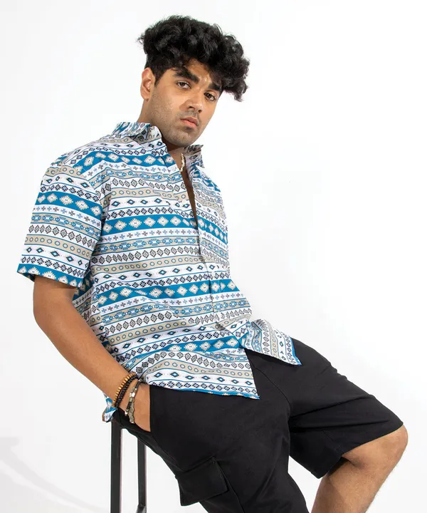 Multicolour_Tribal_Tapestry_Oversized_Rayon_Cotton_Shirt_For_Women