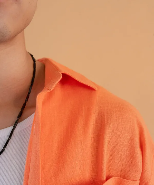 Peach_Tropical_Full_Sleeves_Oversized_Rayon_Cotton_Shirt_For_Women