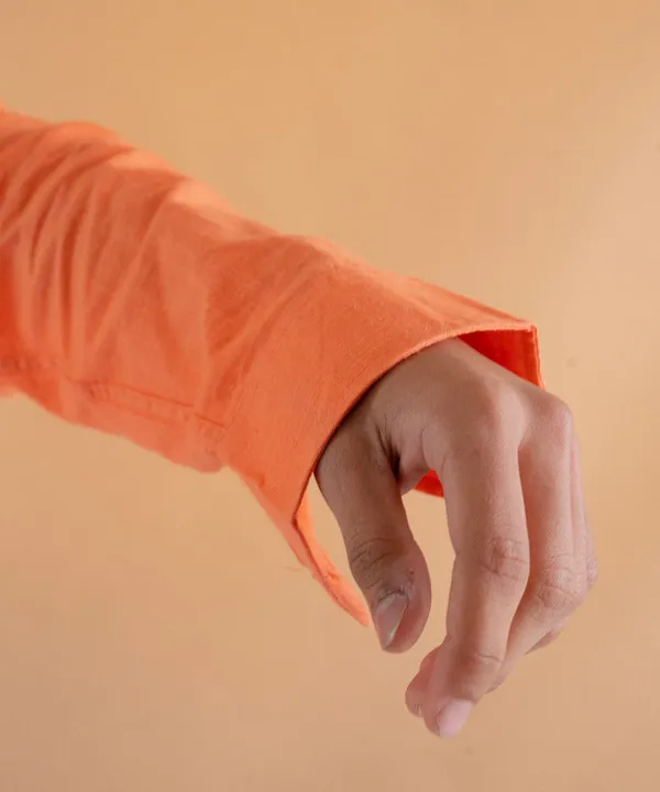 Peach_Tropical_Full_Sleeves_Oversized_Rayon_Cotton_Shirt_For_Women