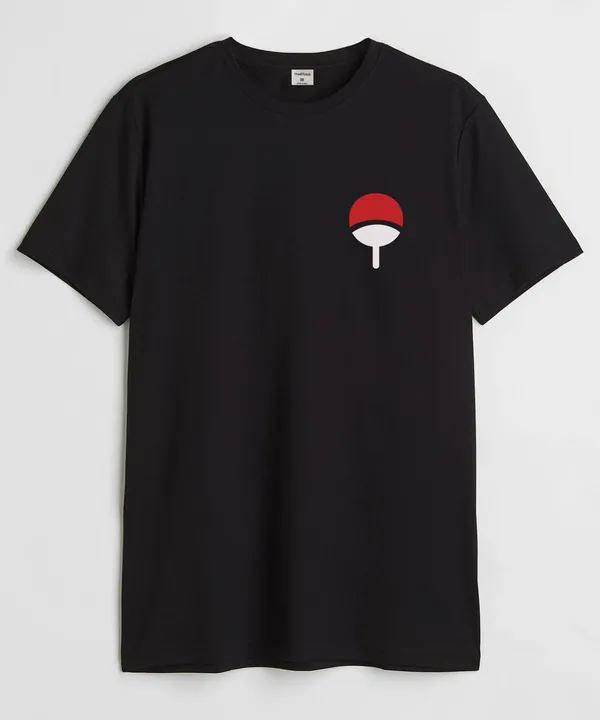 Black_Uchiha_Clan_Logo_Cotton_T-Shirt_For_Unisex