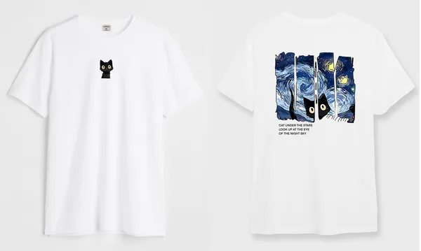 White_&_Blue_Under_The_Stars_Round_Neck_Cotton_T-Shirt_For_Unisex