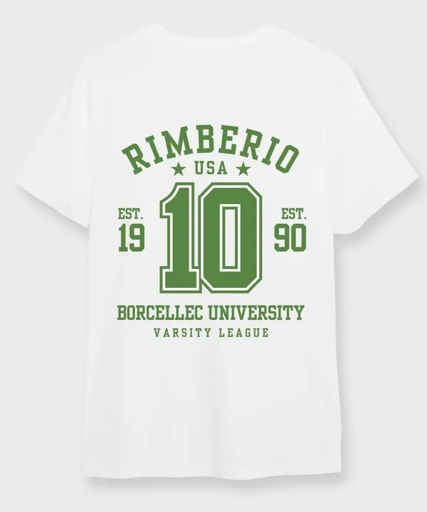 White_&_Green_Varsity_League_Round_Neck_Cotton_T-Shirt_For_Unisex