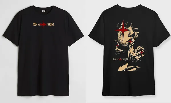 Black_We_Are_The_Night_Round_Neck_Cotton_T-Shirt_For_Unisex