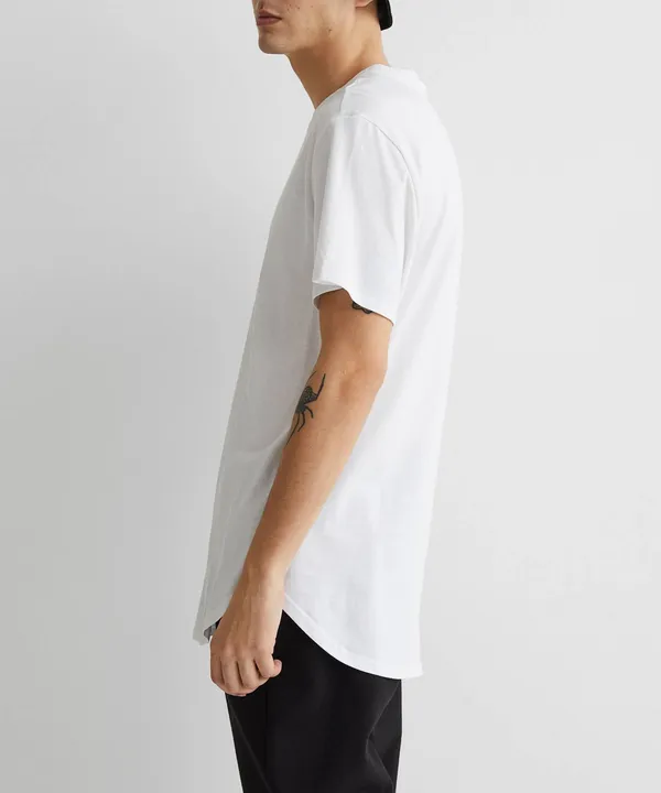 White_Drop_Cut_Cotton_T-Shirt_For_Unisex