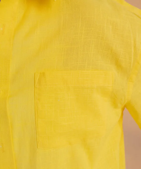 Yellow_Full_Sleeves_Oversized_Rayon_Cotton_Shirt_For_Women