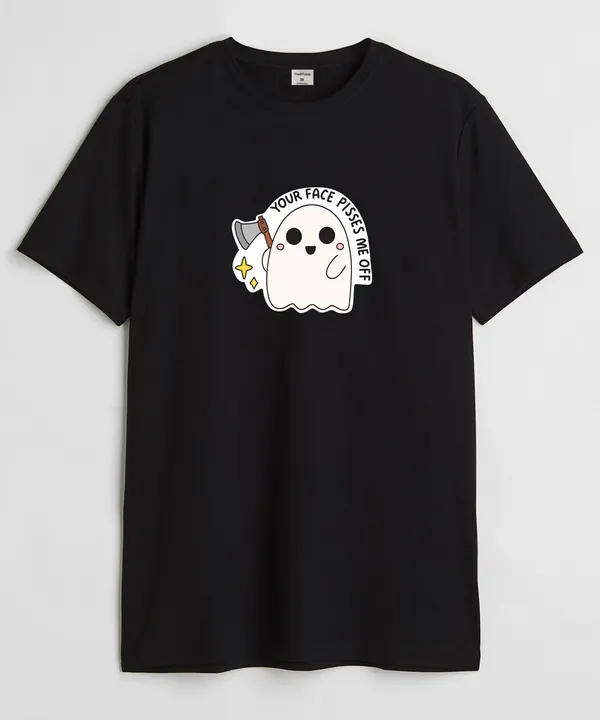 Black_Your_Face_Pisses_Round_Neck_Cotton_T-Shirt_For_Unisex
