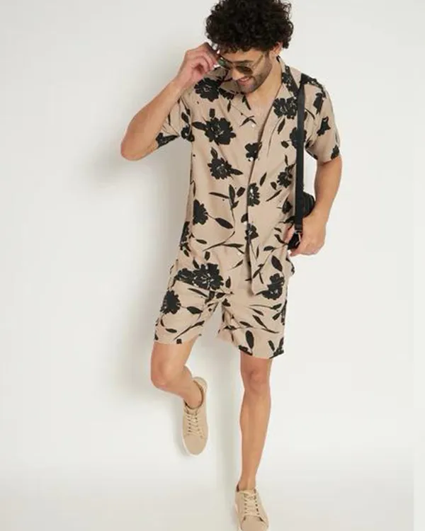 Multicolour_Floral_Harmony_Cotton_Co-Ord_Set_For_Unisex