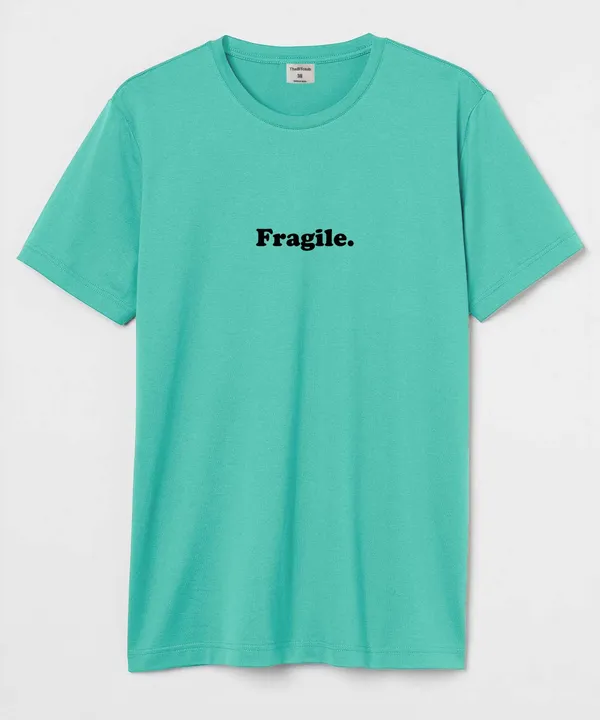 Mint_Green_Fragile_Cotton_T-Shirt_For_Unisex