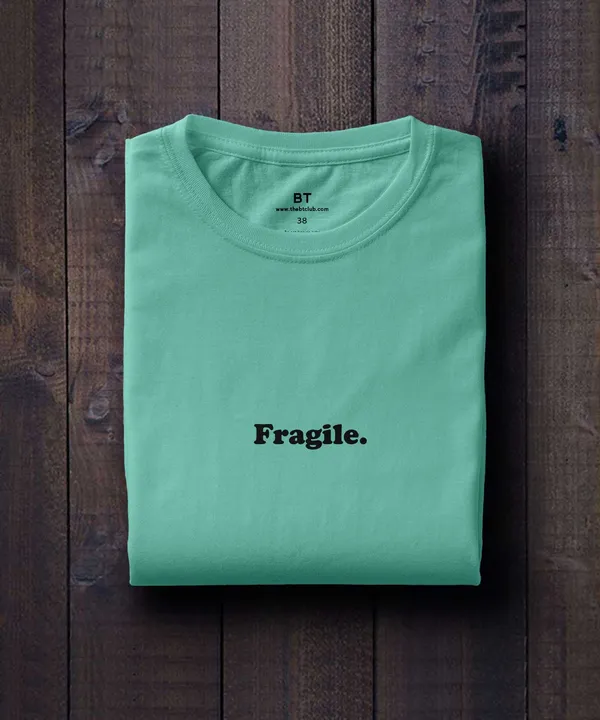 Mint_Green_Fragile_Cotton_T-Shirt_For_Unisex