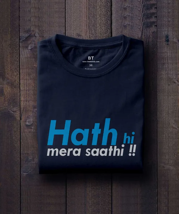 Black_Haathi_Mere_Saathi_Cotton_T-Shirt_For_Unisex