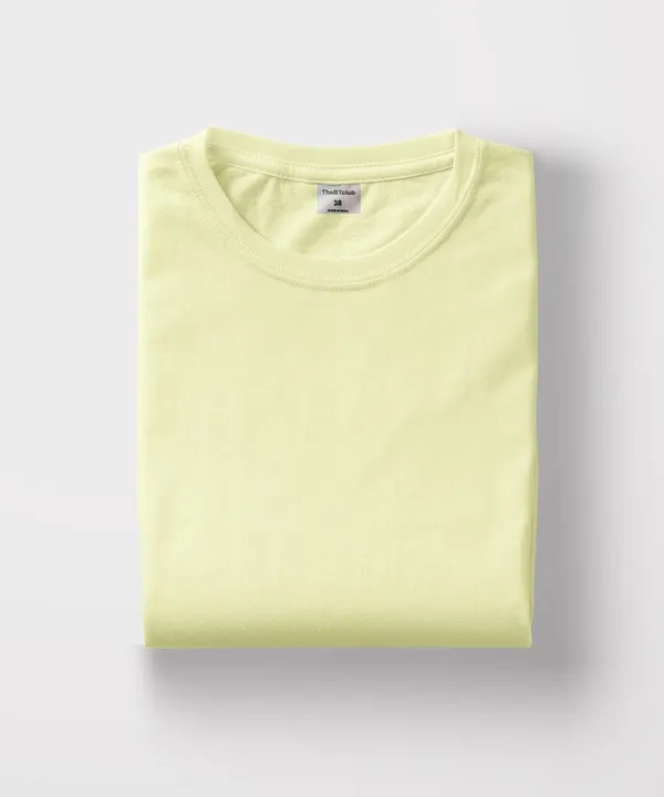 Lemon_Round_Neck_Cotton_T-Shirt_For_Unisex