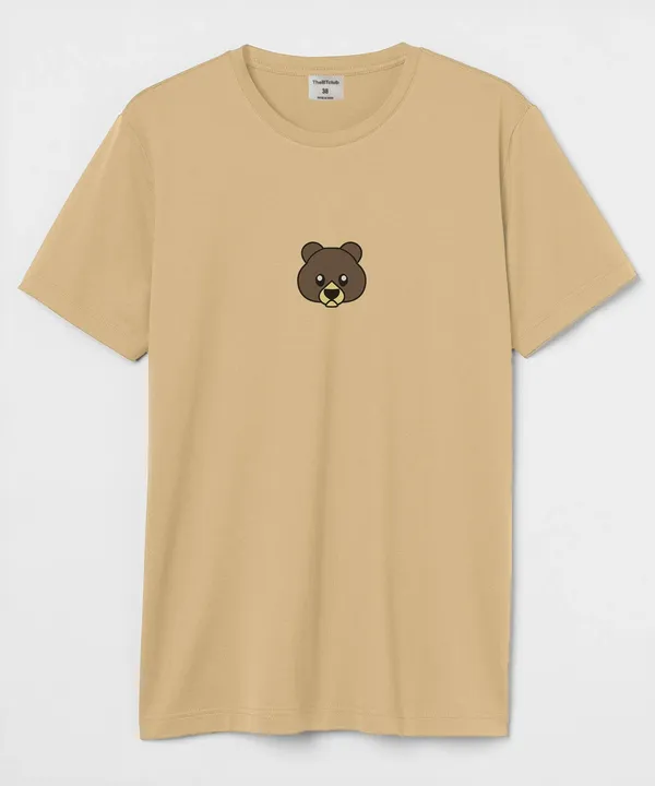 Yellow_Little_Bear_Cotton_T-Shirt_For_Unisex