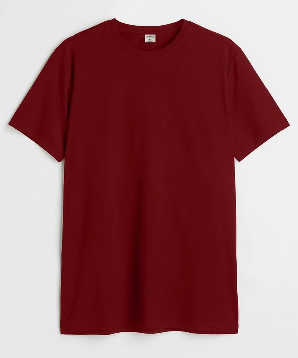 Maroon_Round_Neck_Cotton_T-Shirt_For_Unisex