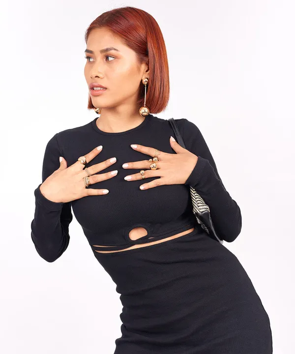 Black_Ribbed_Mid_Cut_Out_Bodycon_Dress_For_Women