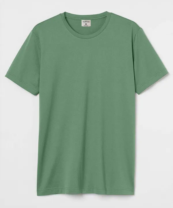Dark_Green_Round_Neck_Cotton_T-Shirt_For_Unisex
