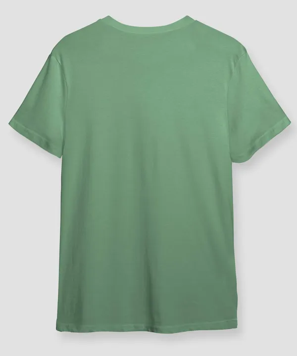 Dark_Green_Round_Neck_Cotton_T-Shirt_For_Unisex