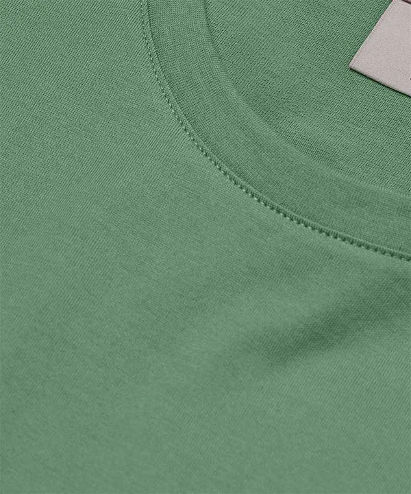 Dark_Green_Round_Neck_Cotton_T-Shirt_For_Unisex