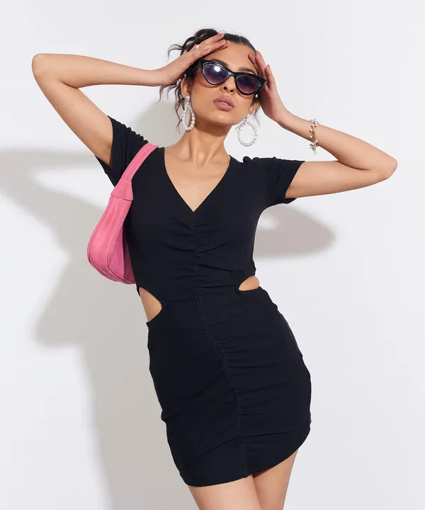 Black_Ribbed_Mini_Bodycon_Dress_For_Women