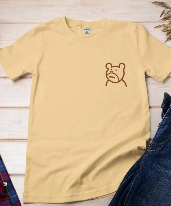 Light_Brown_Bear_Pocket_Cotton_T-Shirt_For_Unisex