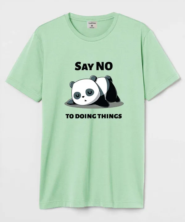 Green_&_Black_Say_No_To_Doing_Things_Cotton_T-Shirt_For_Unisex