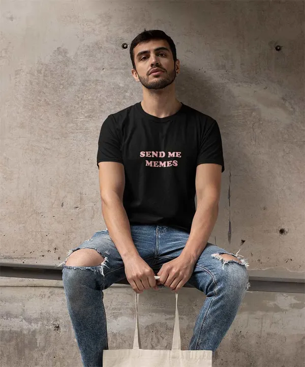 Black_Send_Me_Memes_Cotton_T-Shirt_For_Unisex