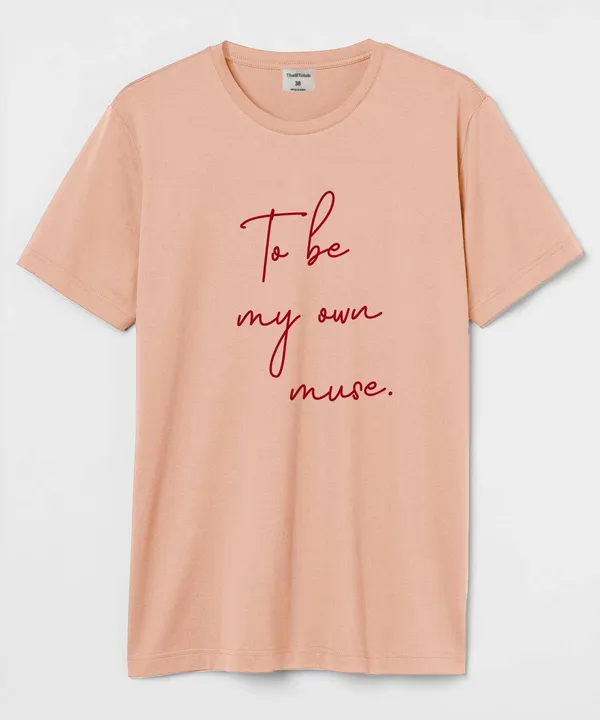 Peach_To_Be_My_Own_Muse_Cotton_T-Shirt_For_Unisex